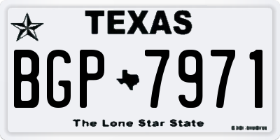 TX license plate BGP7971