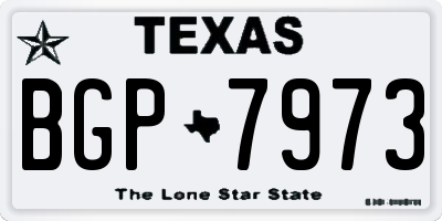 TX license plate BGP7973