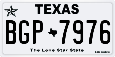 TX license plate BGP7976