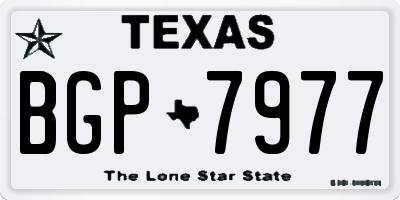 TX license plate BGP7977