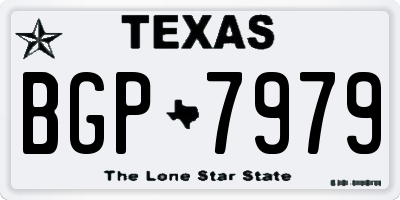 TX license plate BGP7979