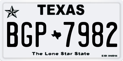 TX license plate BGP7982