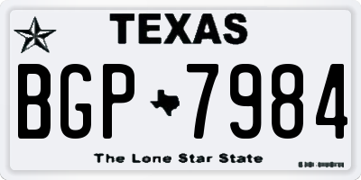 TX license plate BGP7984