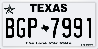 TX license plate BGP7991