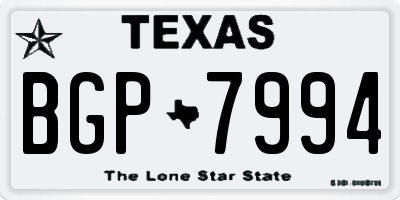TX license plate BGP7994