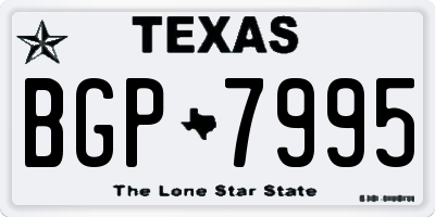 TX license plate BGP7995