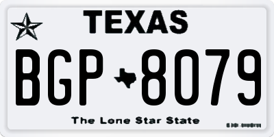 TX license plate BGP8079