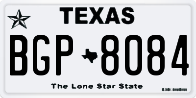 TX license plate BGP8084