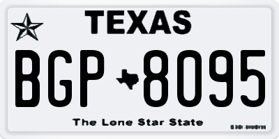 TX license plate BGP8095