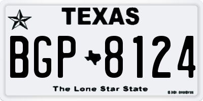 TX license plate BGP8124