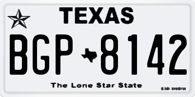 TX license plate BGP8142