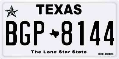 TX license plate BGP8144