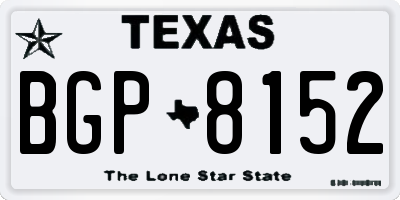 TX license plate BGP8152