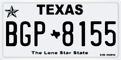 TX license plate BGP8155