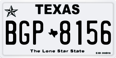 TX license plate BGP8156
