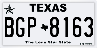 TX license plate BGP8163