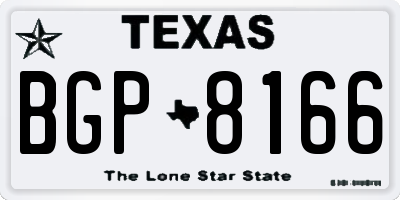 TX license plate BGP8166