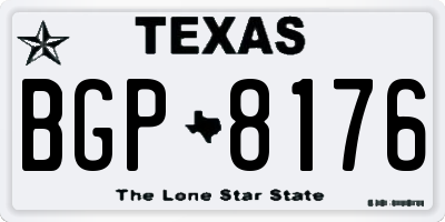 TX license plate BGP8176