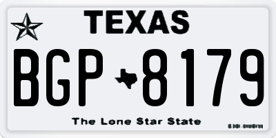 TX license plate BGP8179