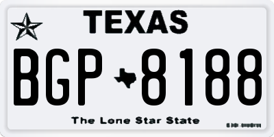 TX license plate BGP8188