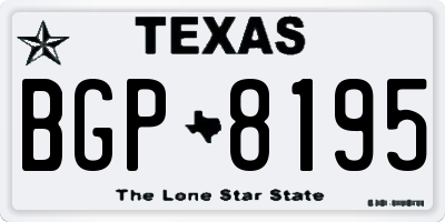 TX license plate BGP8195