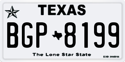 TX license plate BGP8199
