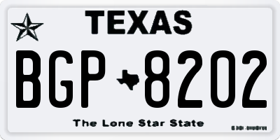 TX license plate BGP8202