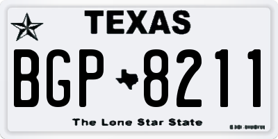 TX license plate BGP8211