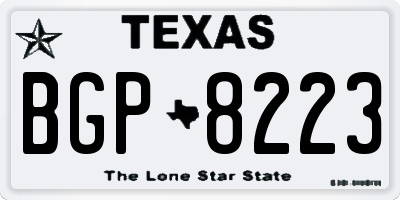 TX license plate BGP8223