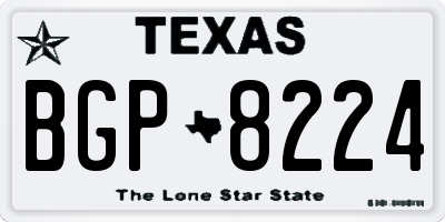 TX license plate BGP8224