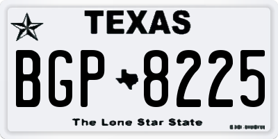 TX license plate BGP8225