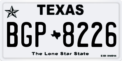 TX license plate BGP8226