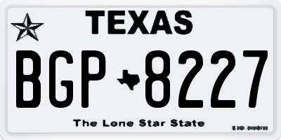 TX license plate BGP8227