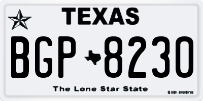 TX license plate BGP8230