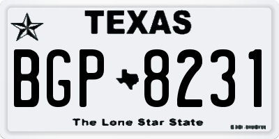 TX license plate BGP8231
