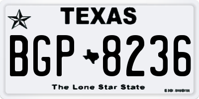 TX license plate BGP8236
