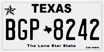 TX license plate BGP8242