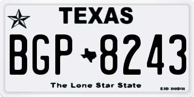 TX license plate BGP8243