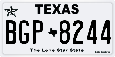 TX license plate BGP8244