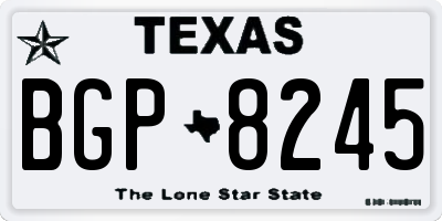 TX license plate BGP8245