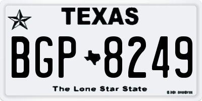TX license plate BGP8249