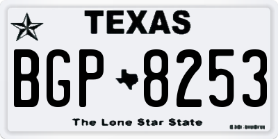 TX license plate BGP8253