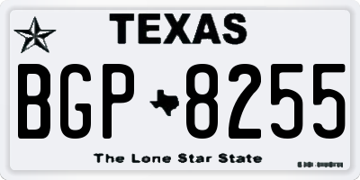 TX license plate BGP8255
