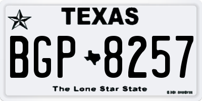 TX license plate BGP8257