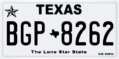 TX license plate BGP8262