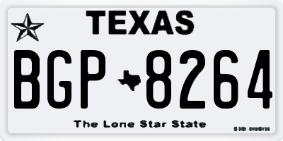 TX license plate BGP8264
