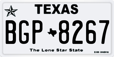 TX license plate BGP8267