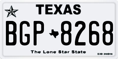 TX license plate BGP8268