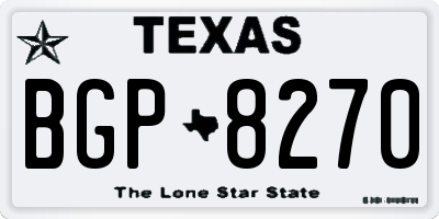 TX license plate BGP8270