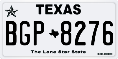 TX license plate BGP8276